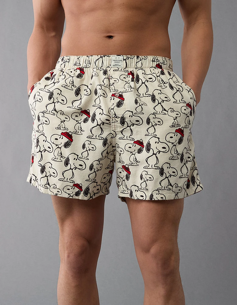 AEO Snoopy Flannel Pocket Boxer Short