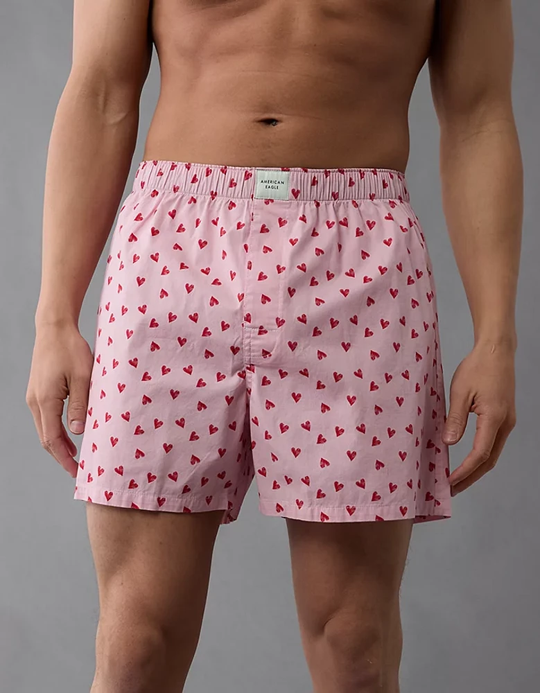 Caleçon boxeur extensible cœurs de la Saint-Valentin pour hommes AEO