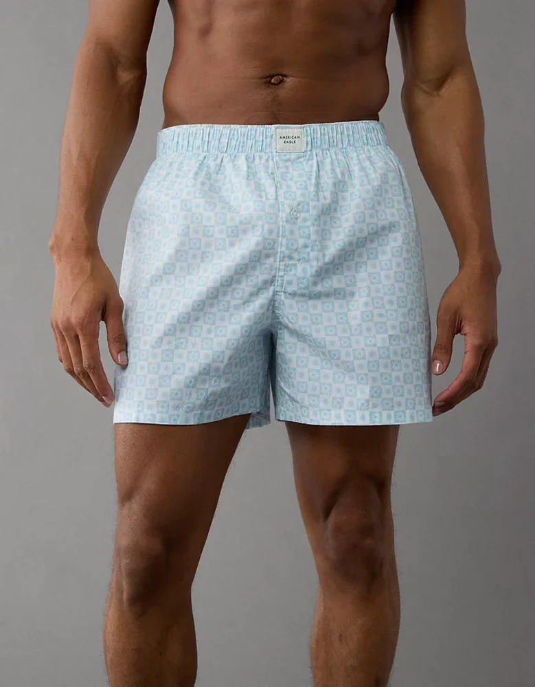 AEO Men's Checkerboard Suns Stretch Boxer Short