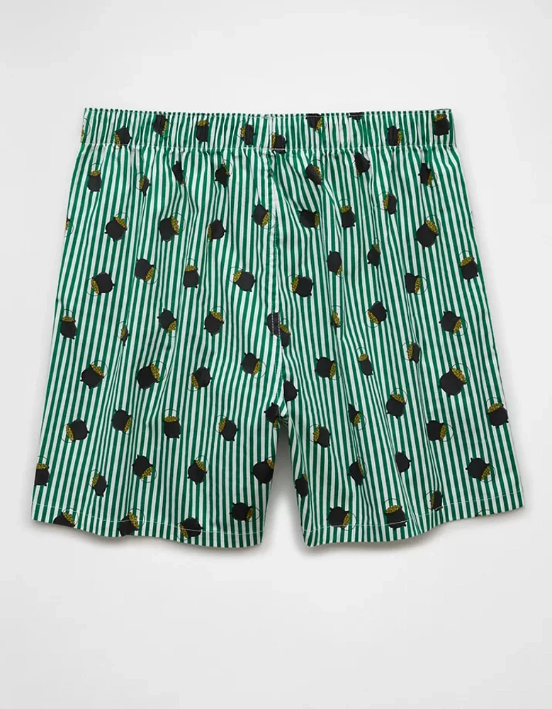 AEO Men's St. Patrick's Day Pot Of Gold Stretch Boxer Short