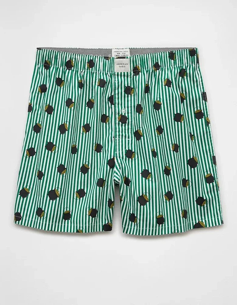 AEO Men's St. Patrick's Day Pot Of Gold Stretch Boxer Short