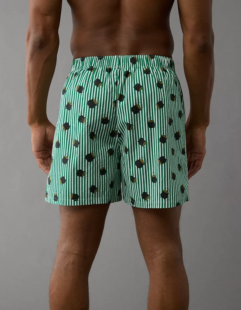 AEO Men's St. Patrick's Day Pot Of Gold Stretch Boxer Short