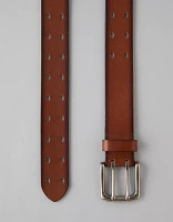 Ceinture en cuir à deux ardillons AEO