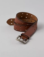 Ceinture en cuir à deux ardillons AEO