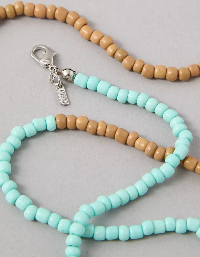 Collier perlé à contraste de couleurs AEO