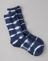 Mi-chaussettes en tissu éponge teintes sur nœuds AE