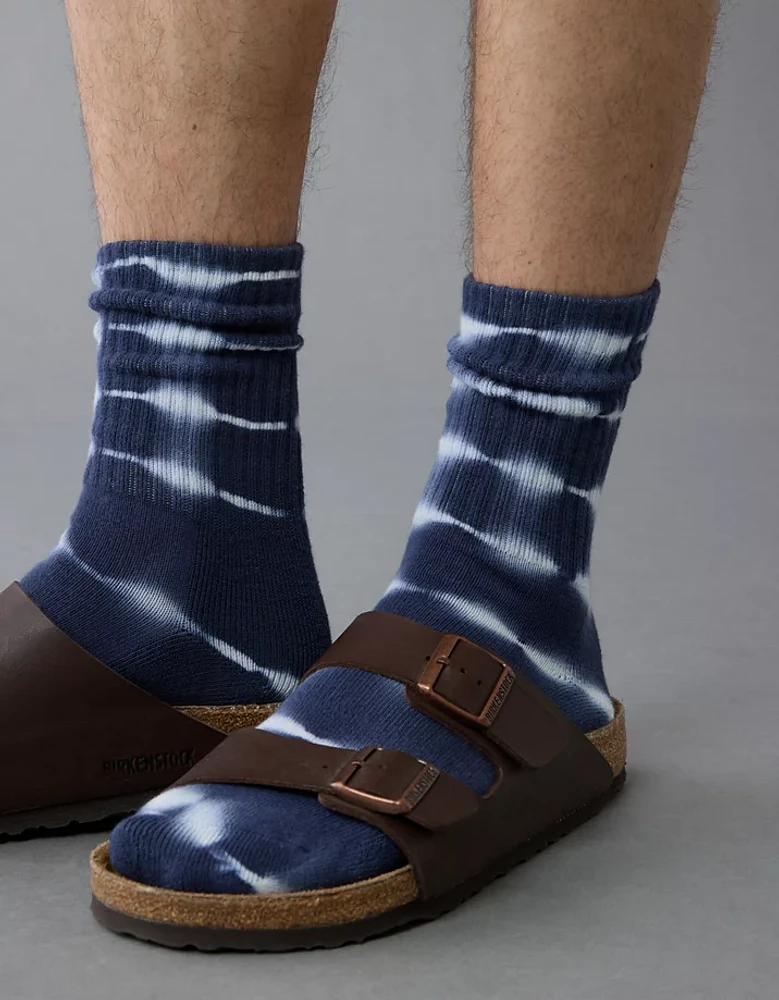 Mi-chaussettes en tissu éponge teintes sur nœuds AE