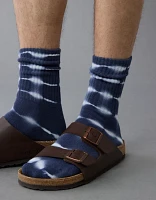 Mi-chaussettes en tissu éponge teintes sur nœuds AE