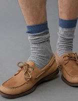 Mi-chaussettes en tissu éponge à damier AE