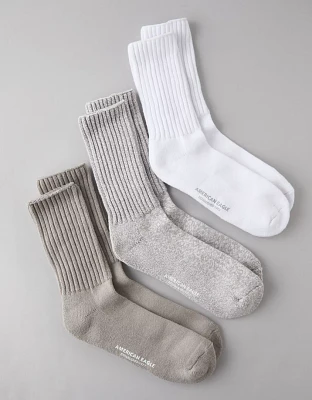 Lot de trois paires de mi-chaussettes rétro AE