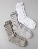 Lot de trois paires de mi-chaussettes rétro AE