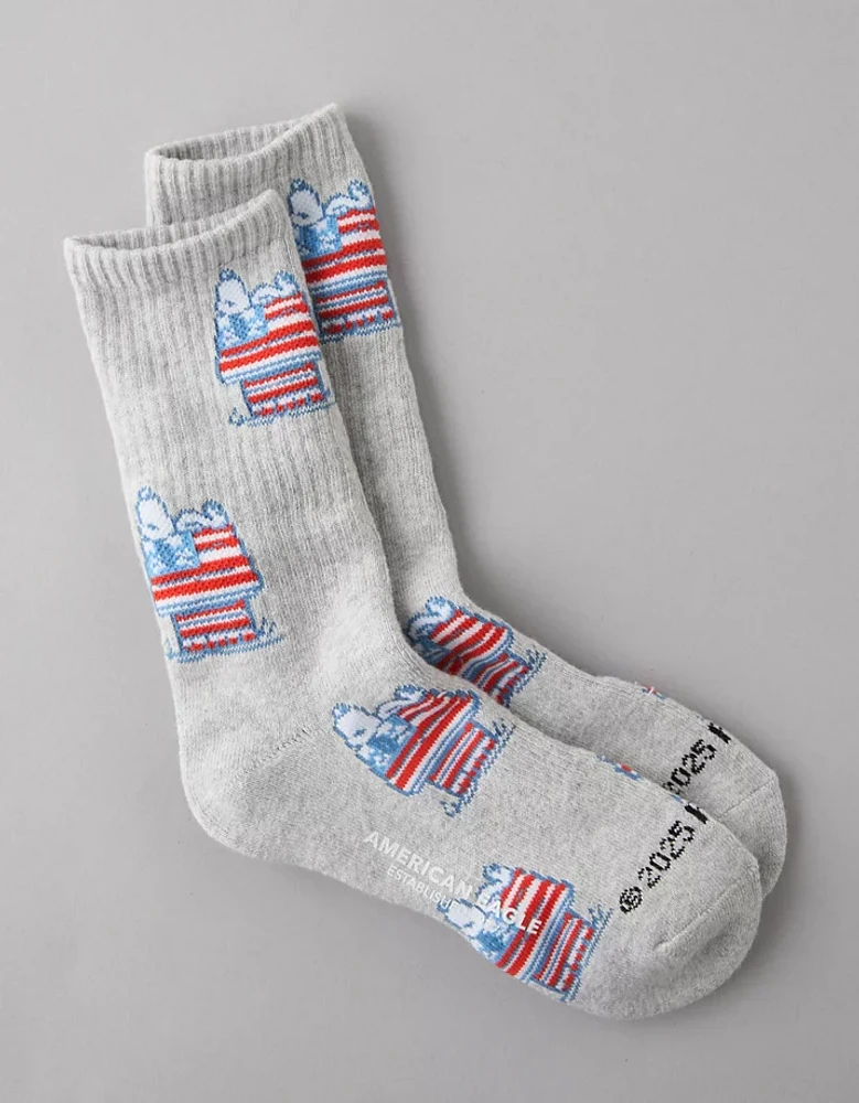 Mi-chaussettes en tissu éponge à image Peanuts AE