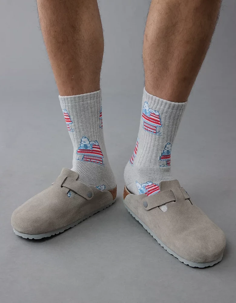 Mi-chaussettes en tissu éponge à image Peanuts AE