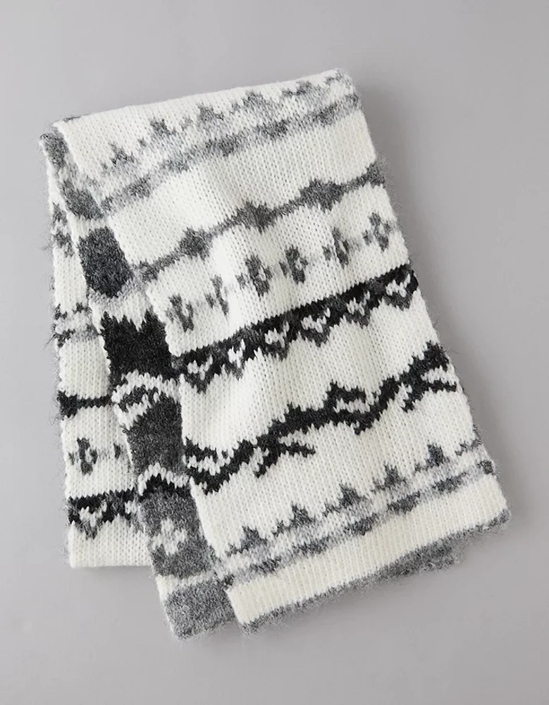 AE Intarsia Knit Scarf