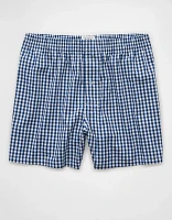 Caleçon boxeur à poche en popeline carreaux pour hommes AEO