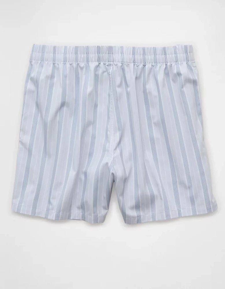 Caleçon boxeur à poche en popeline rayée pour hommes AEO