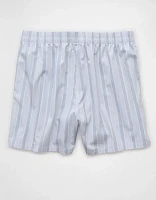 Caleçon boxeur à poche en popeline rayée pour hommes AEO