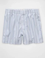 Caleçon boxeur à poche en popeline rayée pour hommes AEO