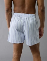 Caleçon boxeur à poche en popeline rayée pour hommes AEO