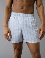 Caleçon boxeur à poche en popeline rayée pour hommes AEO