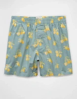 Caleçon boxeur à poche en popeline citrons pour hommes AEO