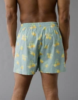 Caleçon boxeur à poche en popeline citrons pour hommes AEO