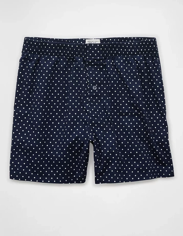Caleçon boxeur à poche en popeline pois pour hommes AEO