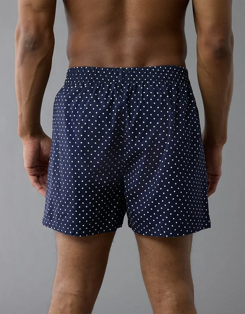 Caleçon boxeur à poche en popeline pois pour hommes AEO