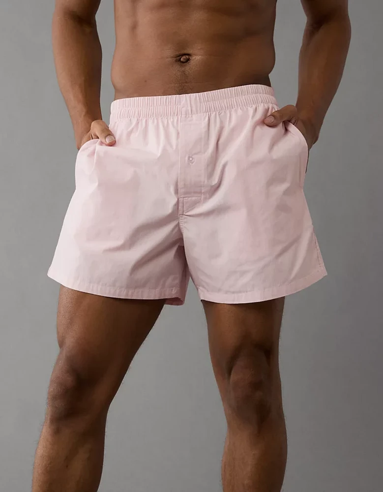 Caleçon boxeur à poche en popeline pour hommes AEO