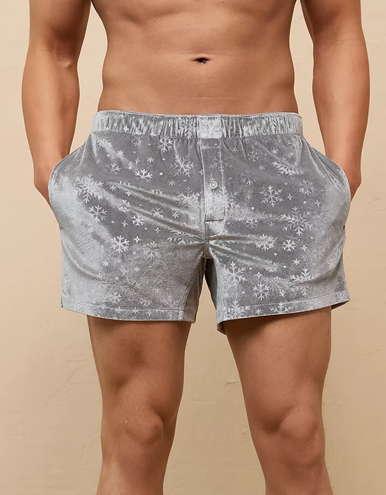 AEO Men's Snow Velvet Pocket Boxer Short