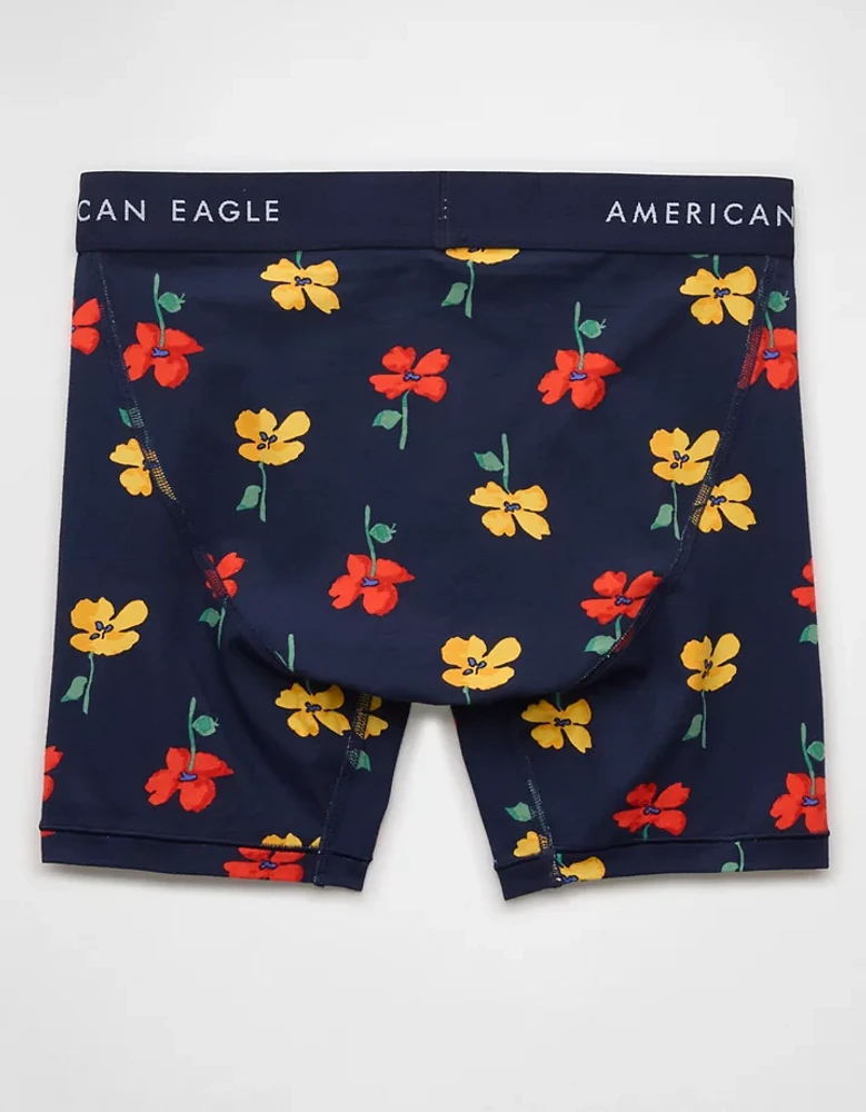 Caleçon boxeur ajusté classique de 6 po motif floral pour hommes AEO
