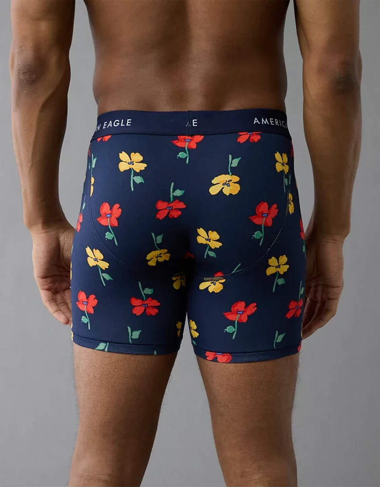 Caleçon boxeur ajusté classique de 6 po motif floral pour hommes AEO