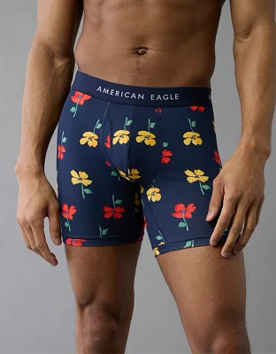 Caleçon boxeur ajusté classique de 6 po motif floral pour hommes AEO