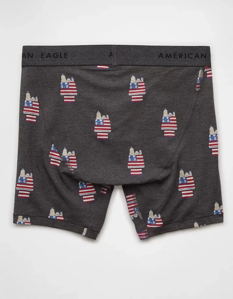 Caleçon boxeur ajusté classique de 6 po USA Snoopy pour hommes AEO