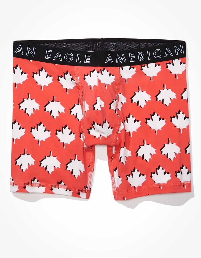 American Eagle AE Red & Black 6” Flex Boxer Brief Underwear - Size Small