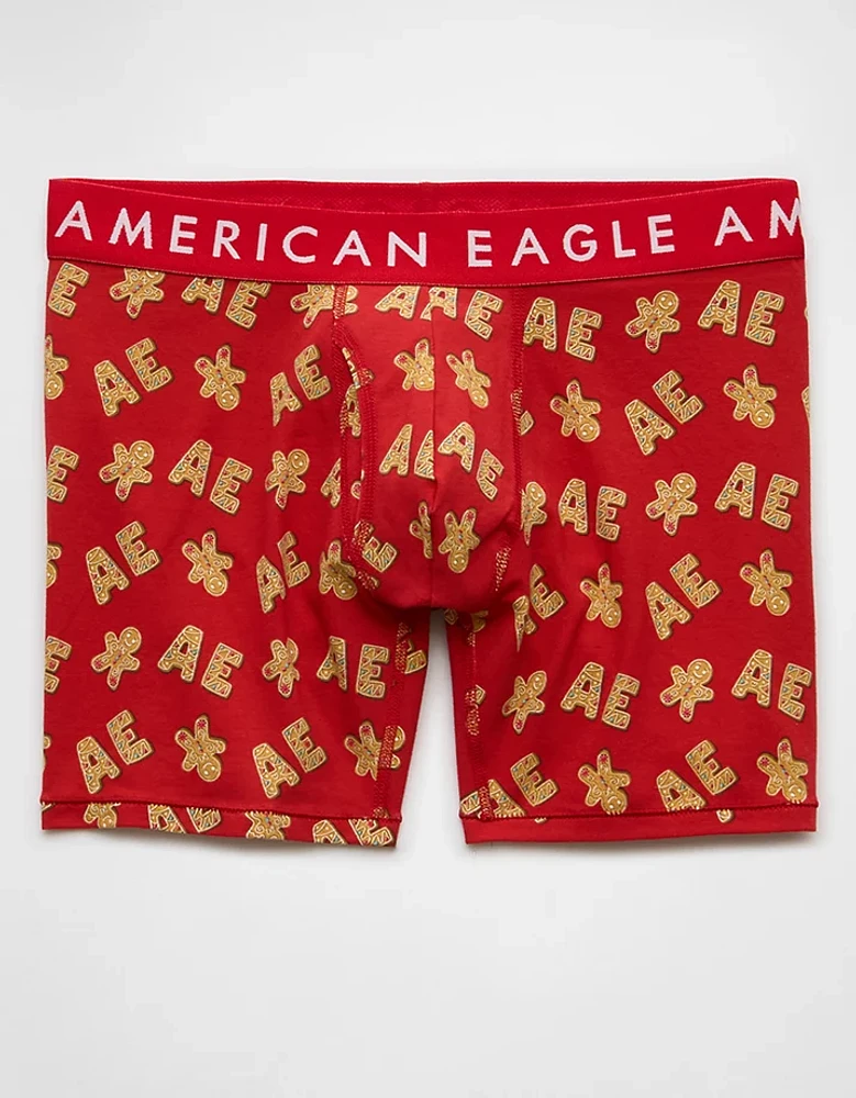 AEO Holiday Gingerbread 6" Classic Boxer Brief