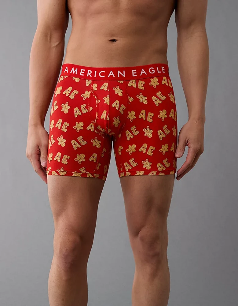 AEO Holiday Gingerbread 6" Classic Boxer Brief