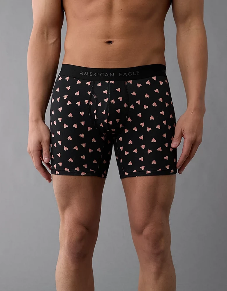 AEO Men's Tossed Hearts Valentine 6" Classic Boxer Brief