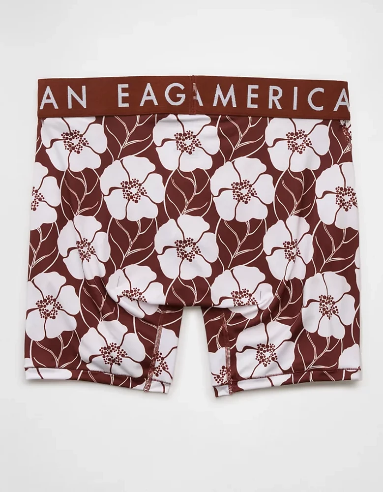 Caleçon boxeur ajusté Flex de 6 po motif floral pour hommes AEO