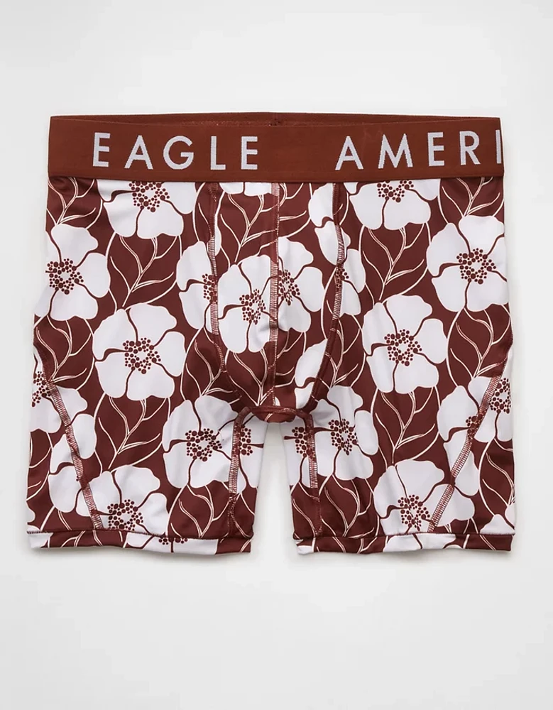 Caleçon boxeur ajusté Flex de 6 po motif floral pour hommes AEO