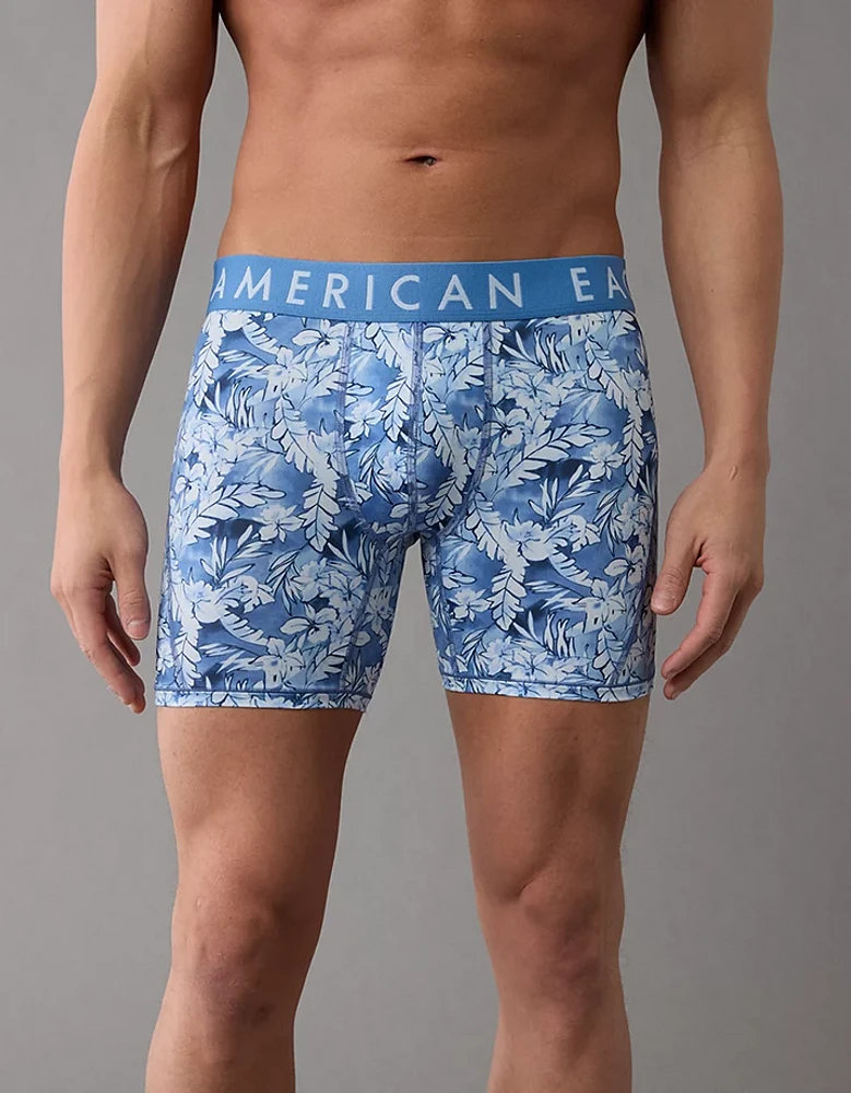 Caleçon boxeur ajusté Flex de 6 po motif floral pour hommes AEO