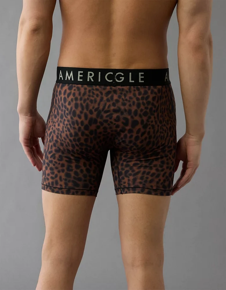 Caleçon boxeur ajusté Flex de 6 po léopard pour hommes AEO