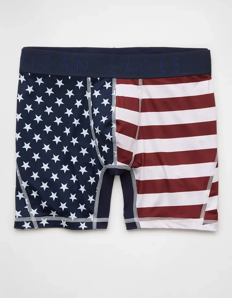 AEO Men's USA Stars & Stripes 6" Flex Boxer Brief