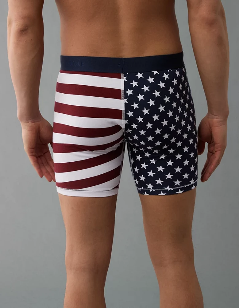 AEO Men's USA Stars & Stripes 6" Flex Boxer Brief