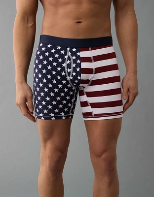 AEO Men's USA Stars & Stripes 6" Flex Boxer Brief