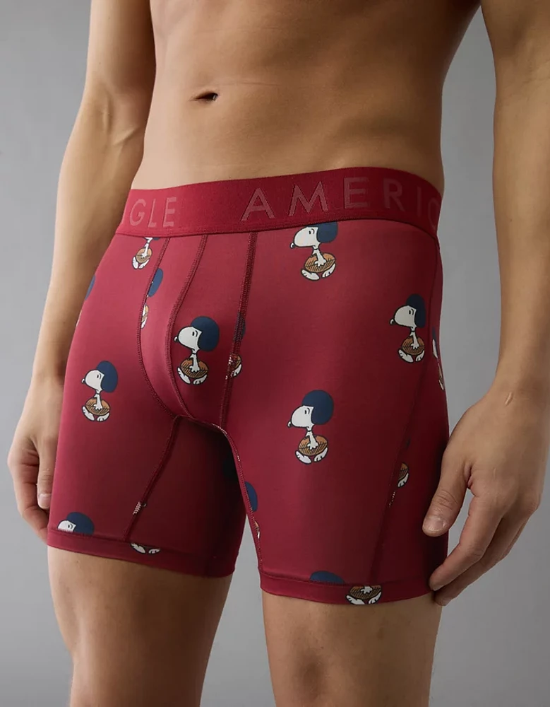 AEO Men's Snoopy Football 6" Flex Boxer Brief