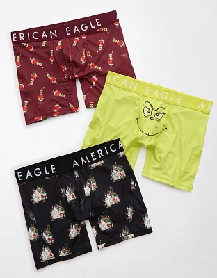 AEO Men's Holiday 6" Flex Boxer Brief 3-Pack