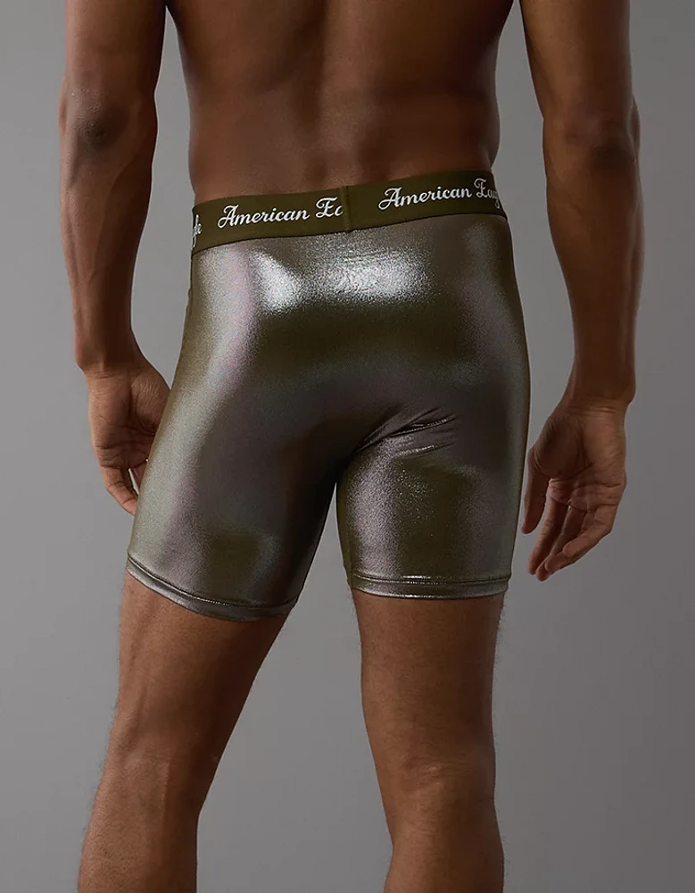 AEO Men's Metallic Silver 6" Flex Boxer Brief