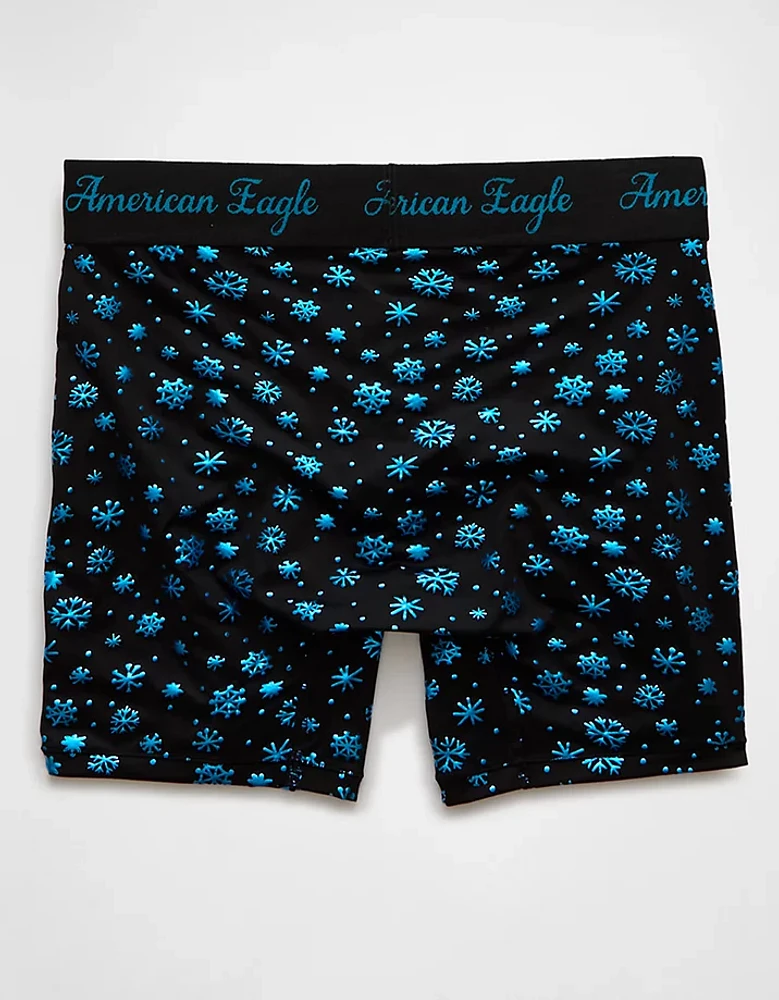 AEO Men's Metallic Snowflake 6" Flex Boxer Brief