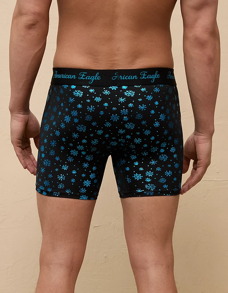 AEO Men's Metallic Snowflake 6" Flex Boxer Brief